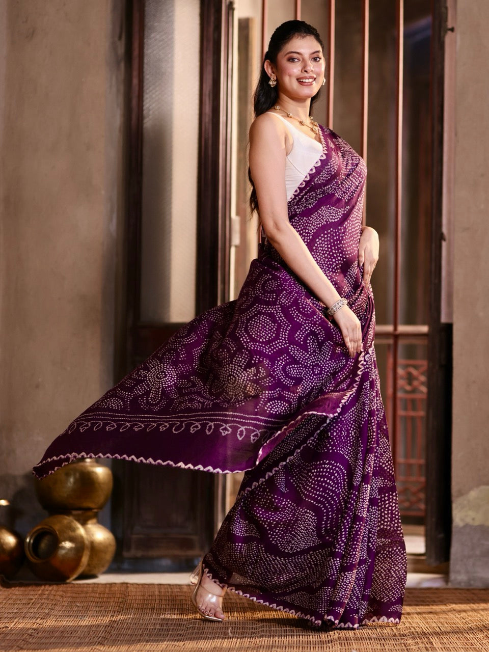 amraja-jamun-colour-munga-silk-bandhani-saree