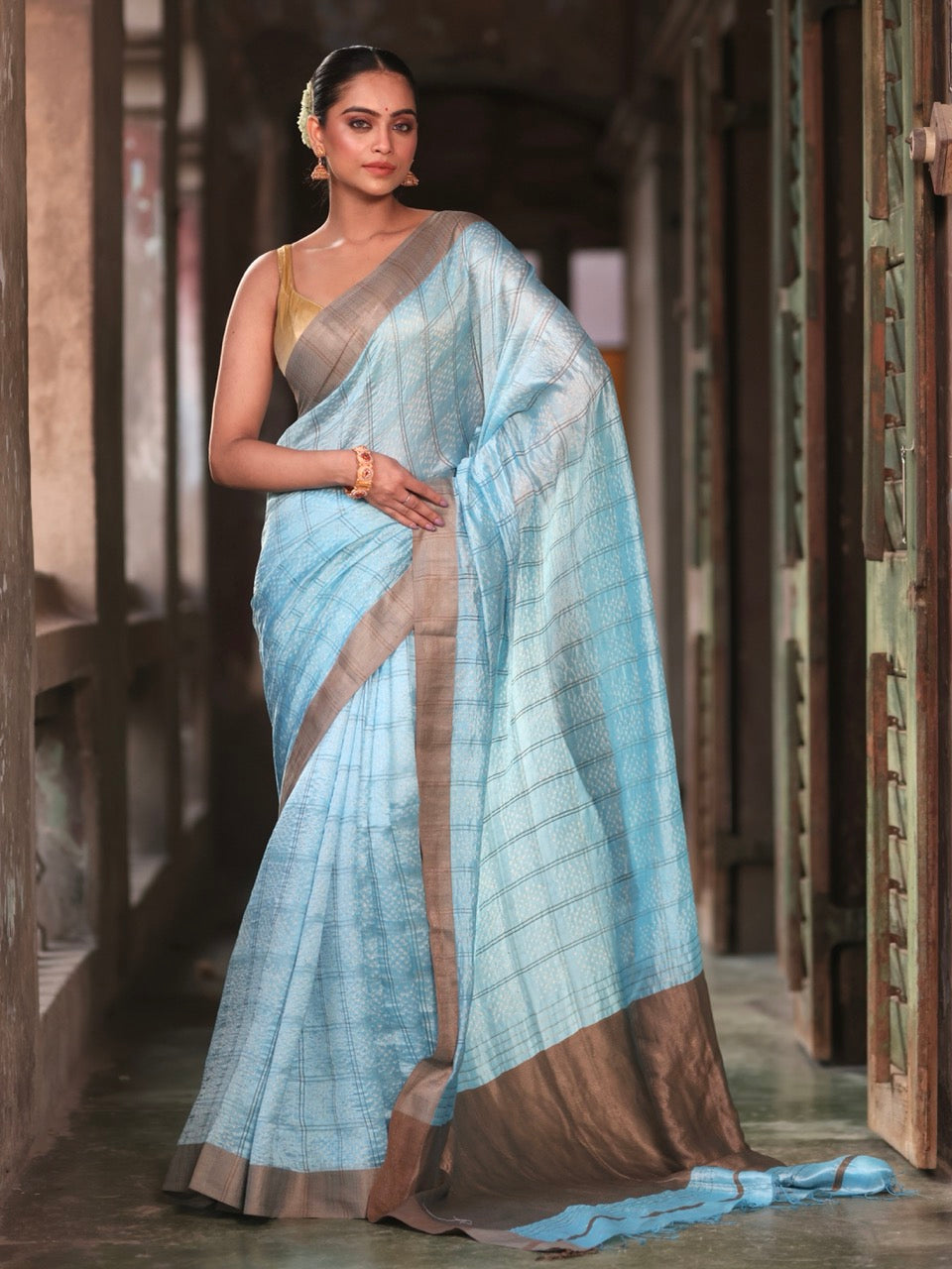 azure-grace-chanderi-silk-bandhani-saree