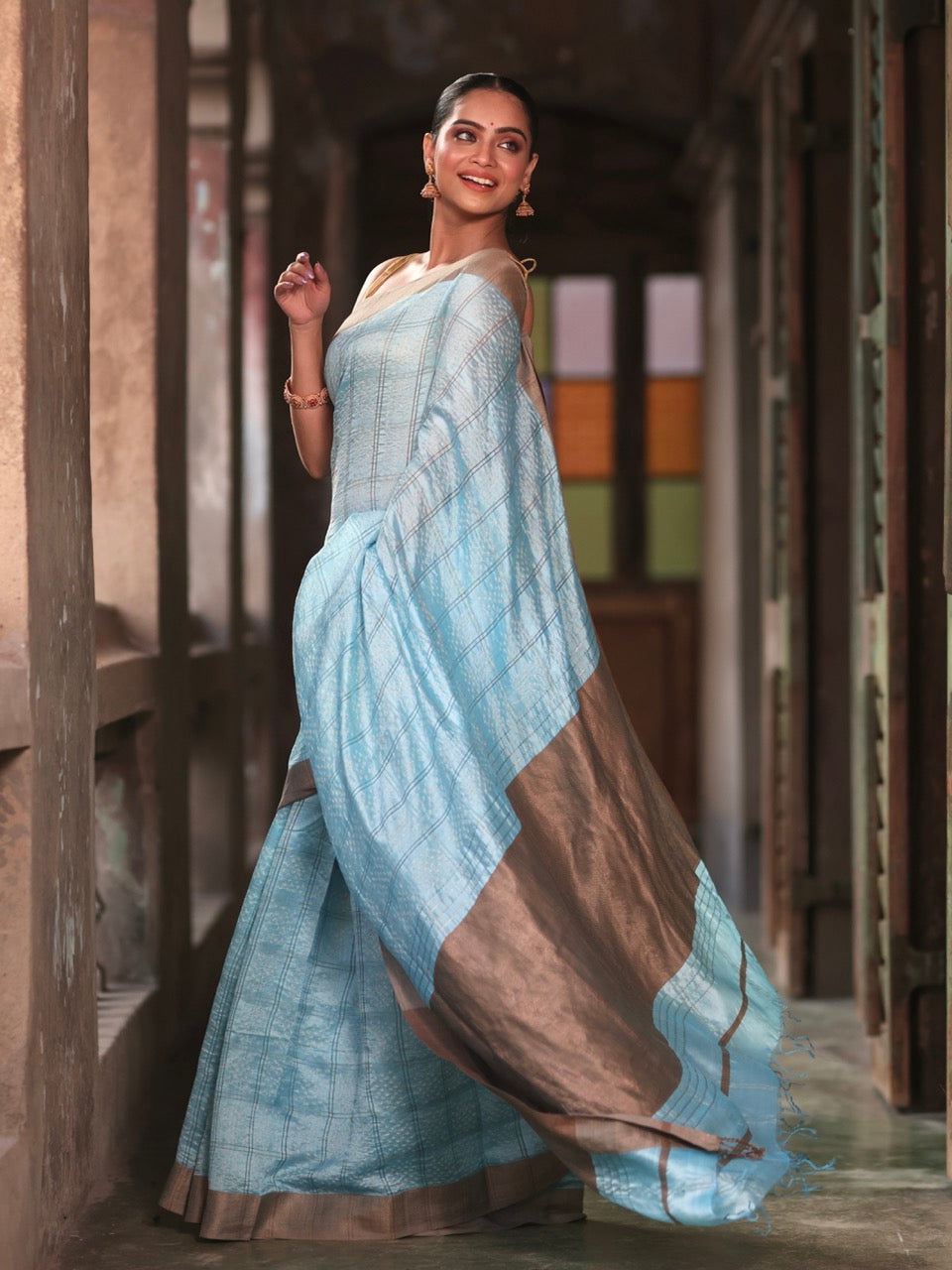 azure-grace-chanderi-silk-bandhani-saree