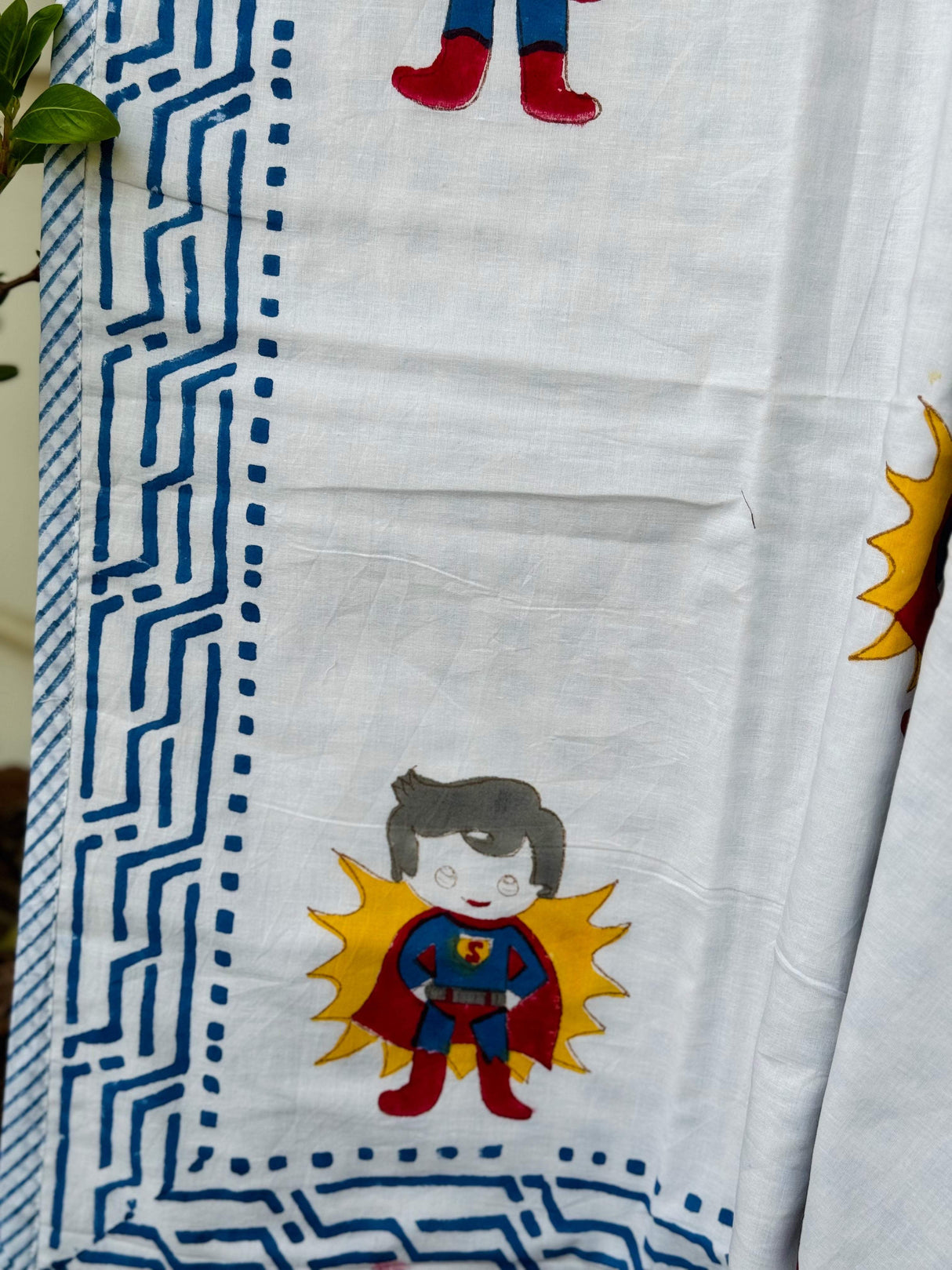 boutique retail wholesale superhero kids blanket dohar mulmul cotton reversible lightweight summer essential export ready stock
