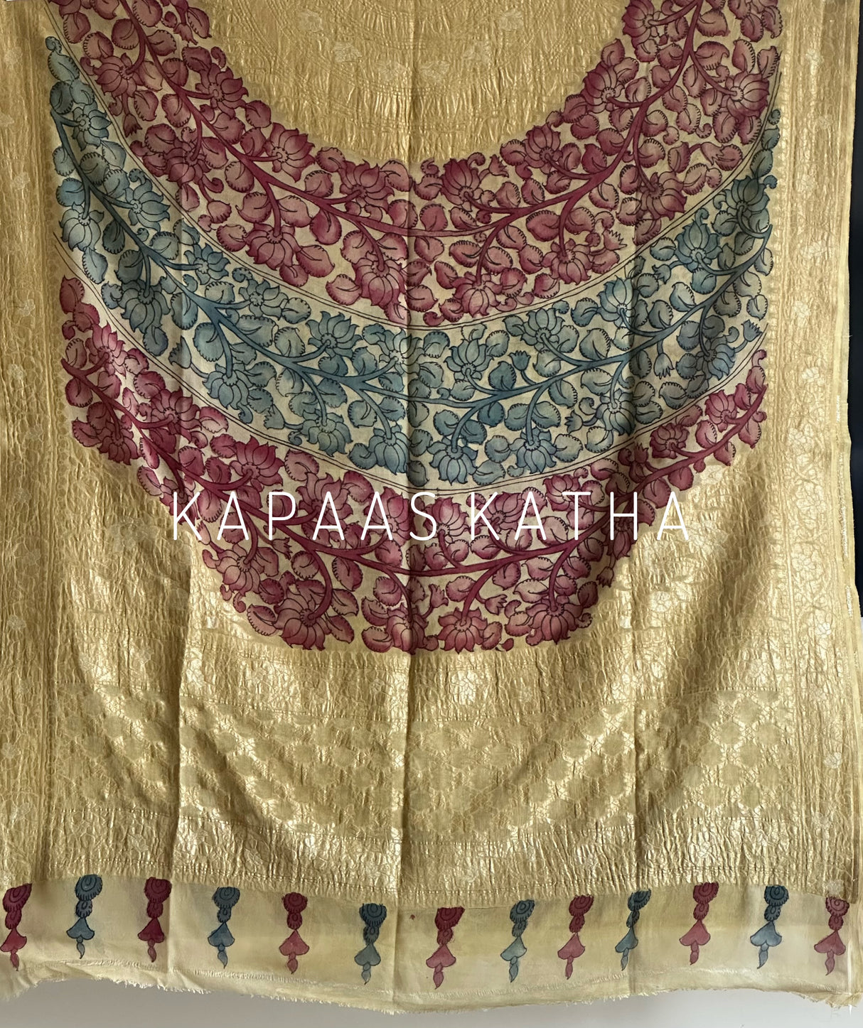 bagh-e-noor-pure-banarasi-georgette-kalamkari-dupatta