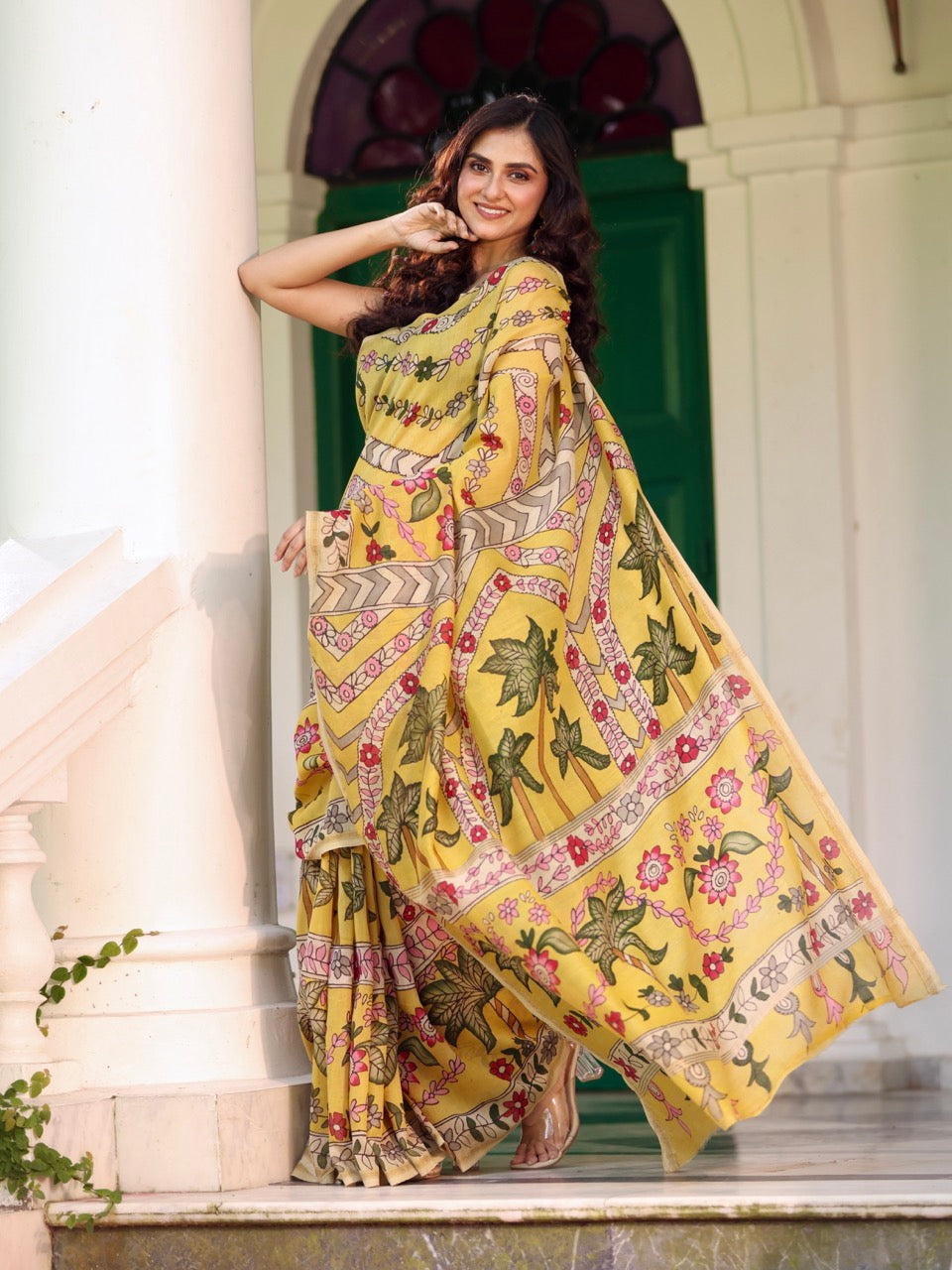basanti-bageecha-chanderi-cotton-silk-kalamkari-saree