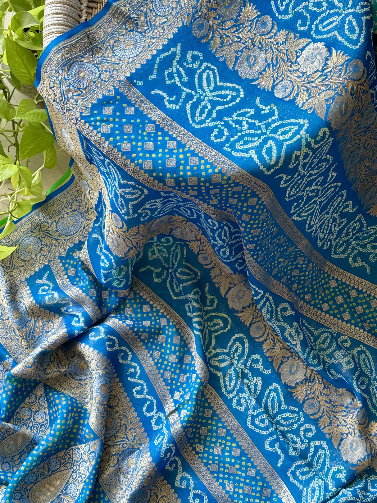 blue-bandhani-banarasi-pure-georgette-saree