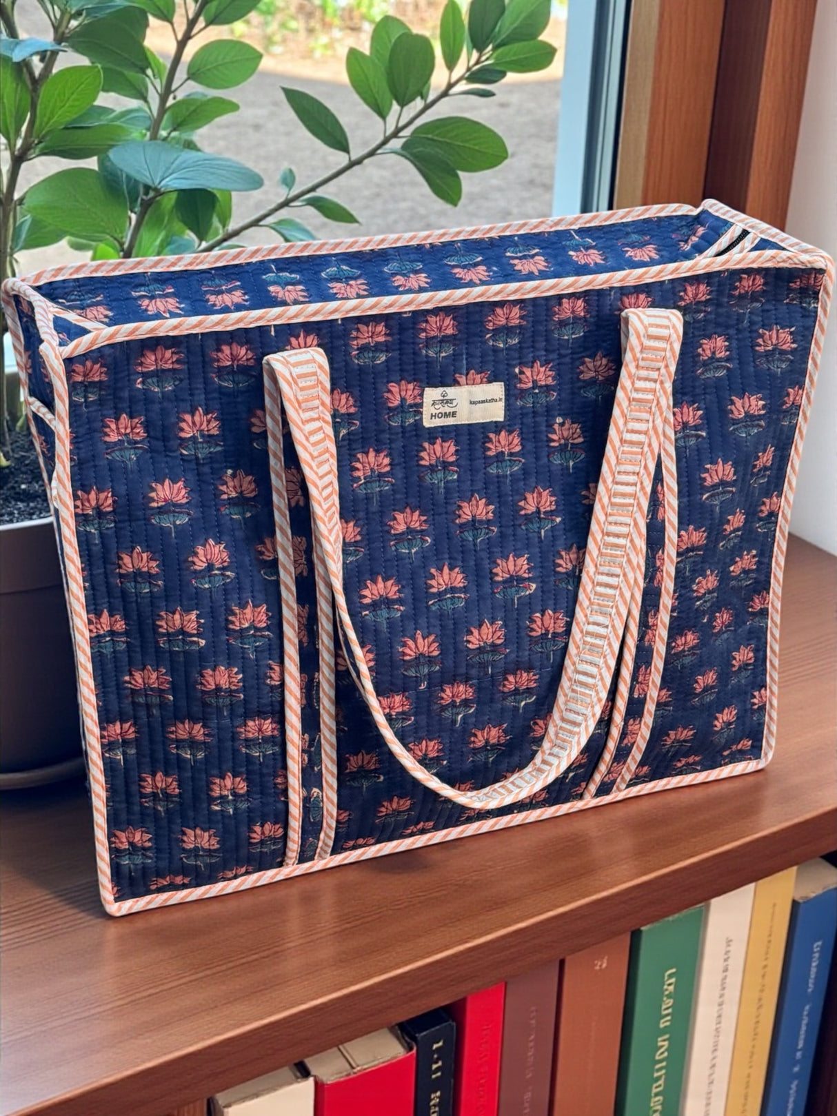 blue-floral-block-print-handcrafted-tote-bag-elegant