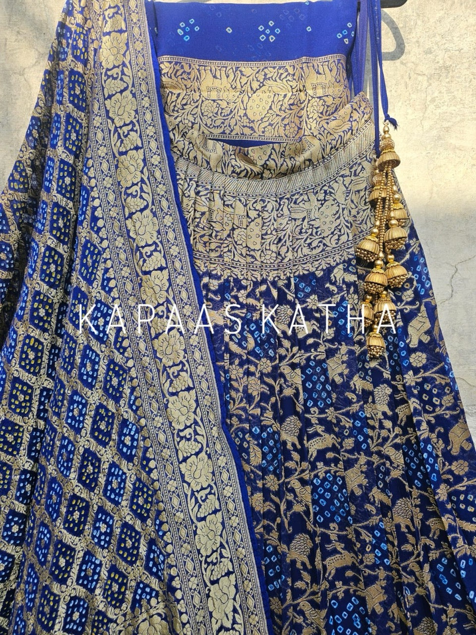 blue-pure-banarsi-georgette-bandhani-lehenga
