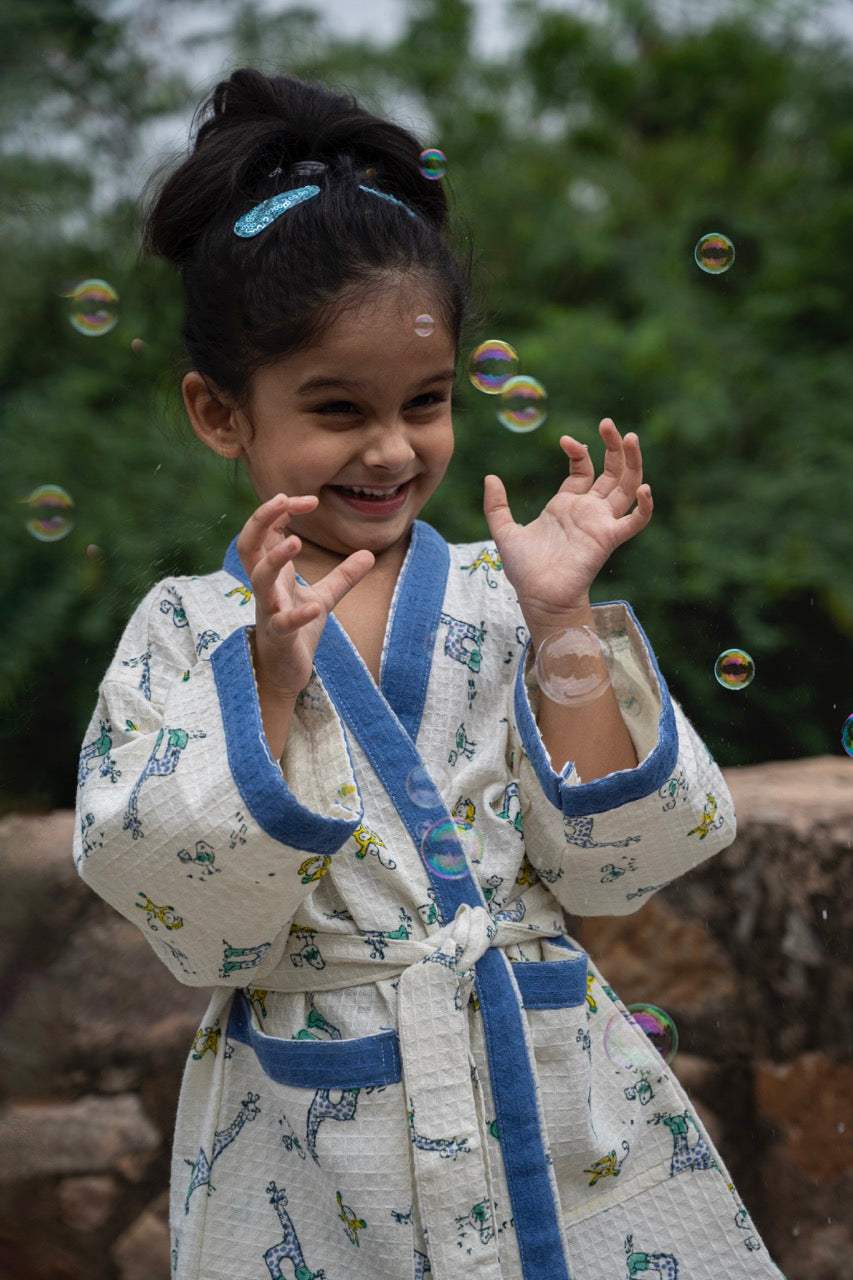 affordable nursery theme giraffe monkey bathrobes for small businesses and boutiques in Singapore