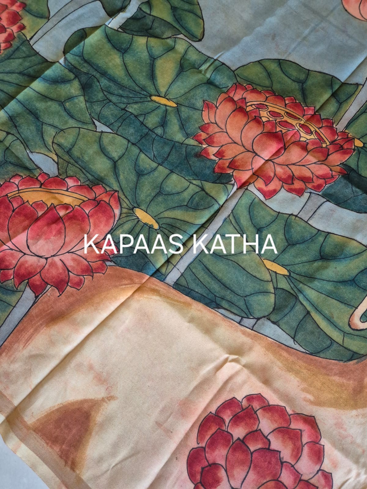 bodhi-grace-bangalore-silk-kalamkari-dupatta-budha