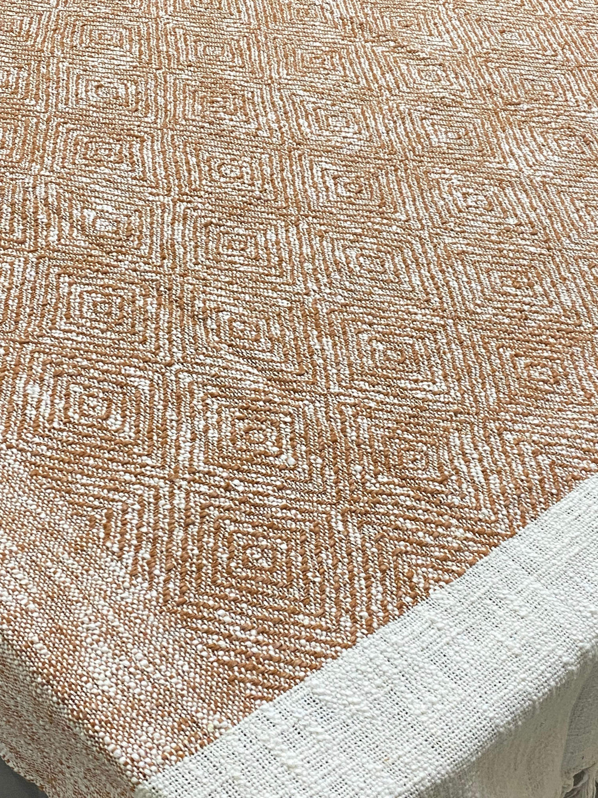 brown-color-woven-cotton-table-cloth-6-seater-close-up