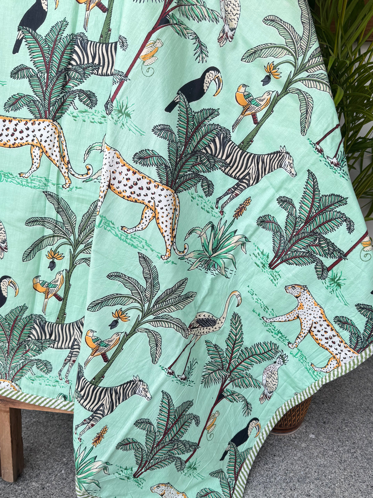 eco friendly kids dohar palm tree cheetah zebra print mulmul cotton lightweight breathable wholesale Dubai Saudi Arabia