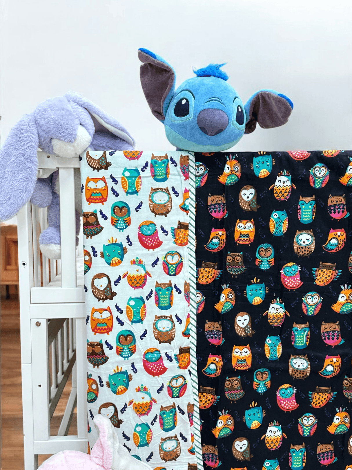 mulmul cotton owl theme dohar handblock printed baby blanket export quality bulk order