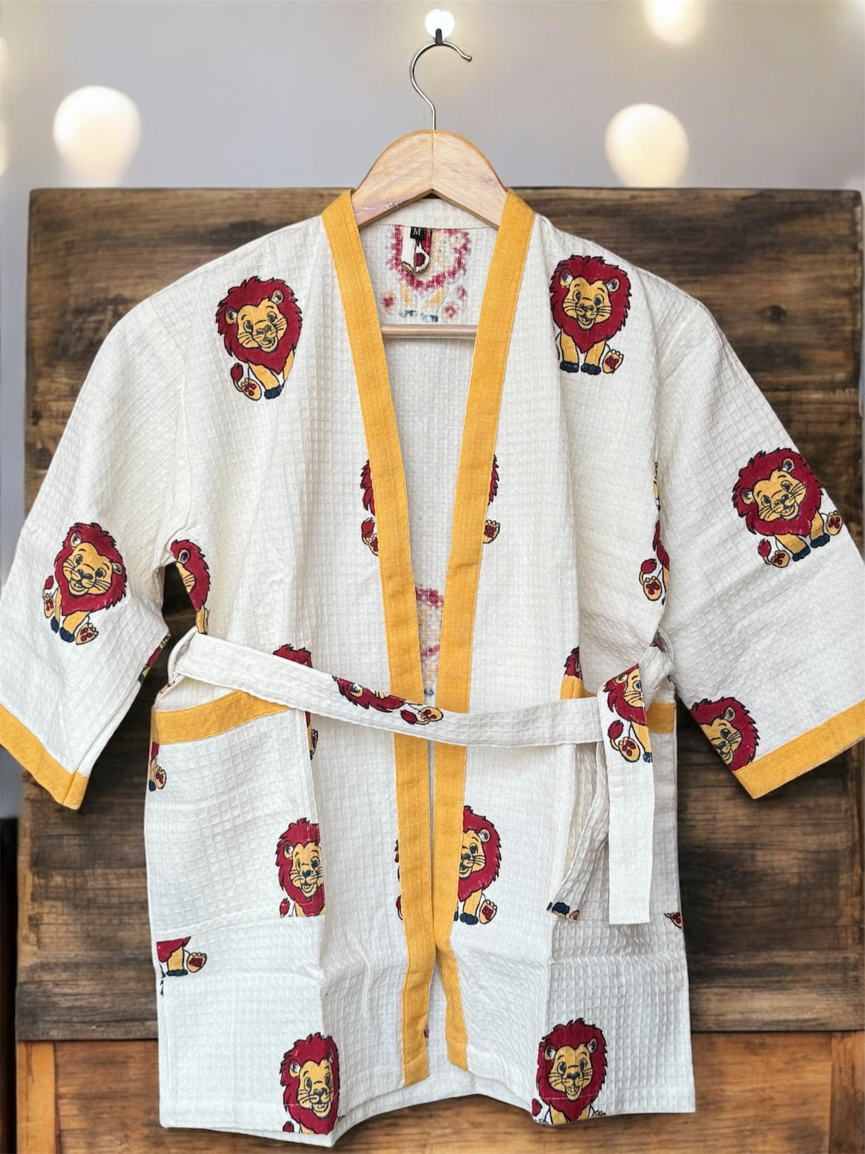 affordable kids waffle cotton bathrobes for birthday return gifts and bulk gifting handmade in Jaipur