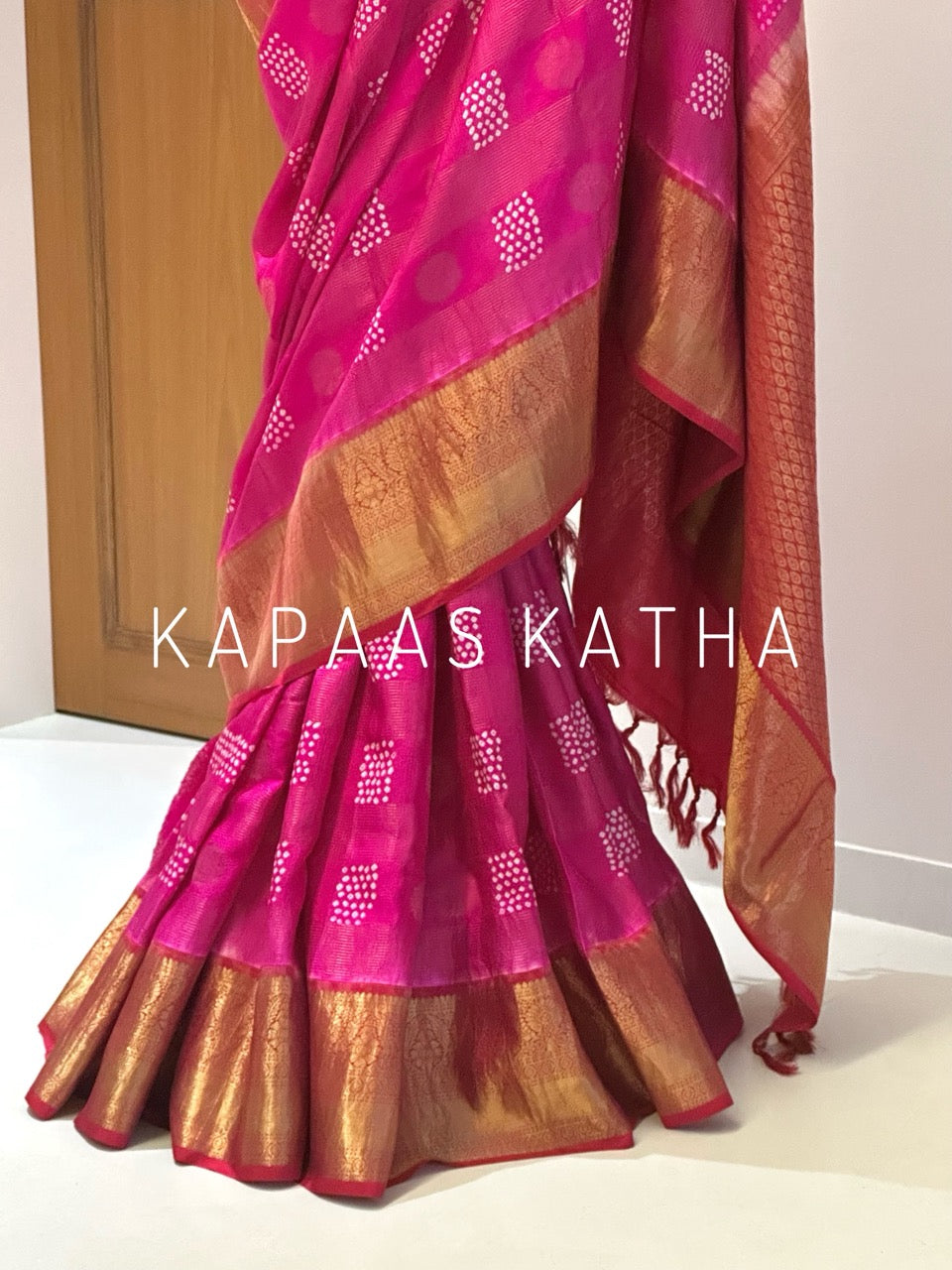 Classic Royale Kanjivaram Silk Pure Bandhani Saree