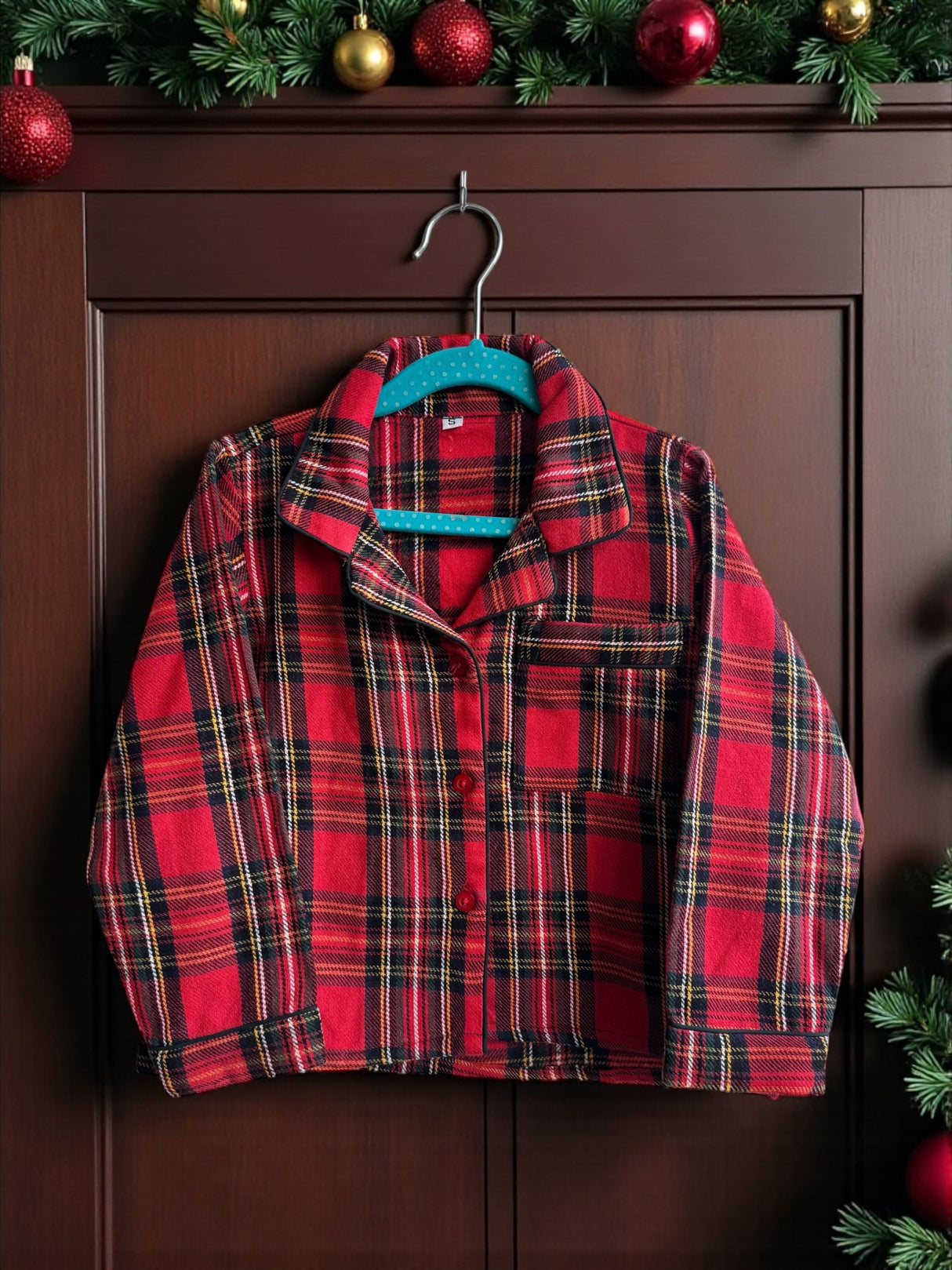 cozy-red-black-check-kids-winter-night-suit