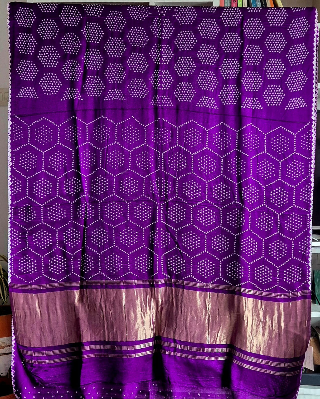deep-amethyst-purple-hexa-pure-gajji-silk-bandhani-saree