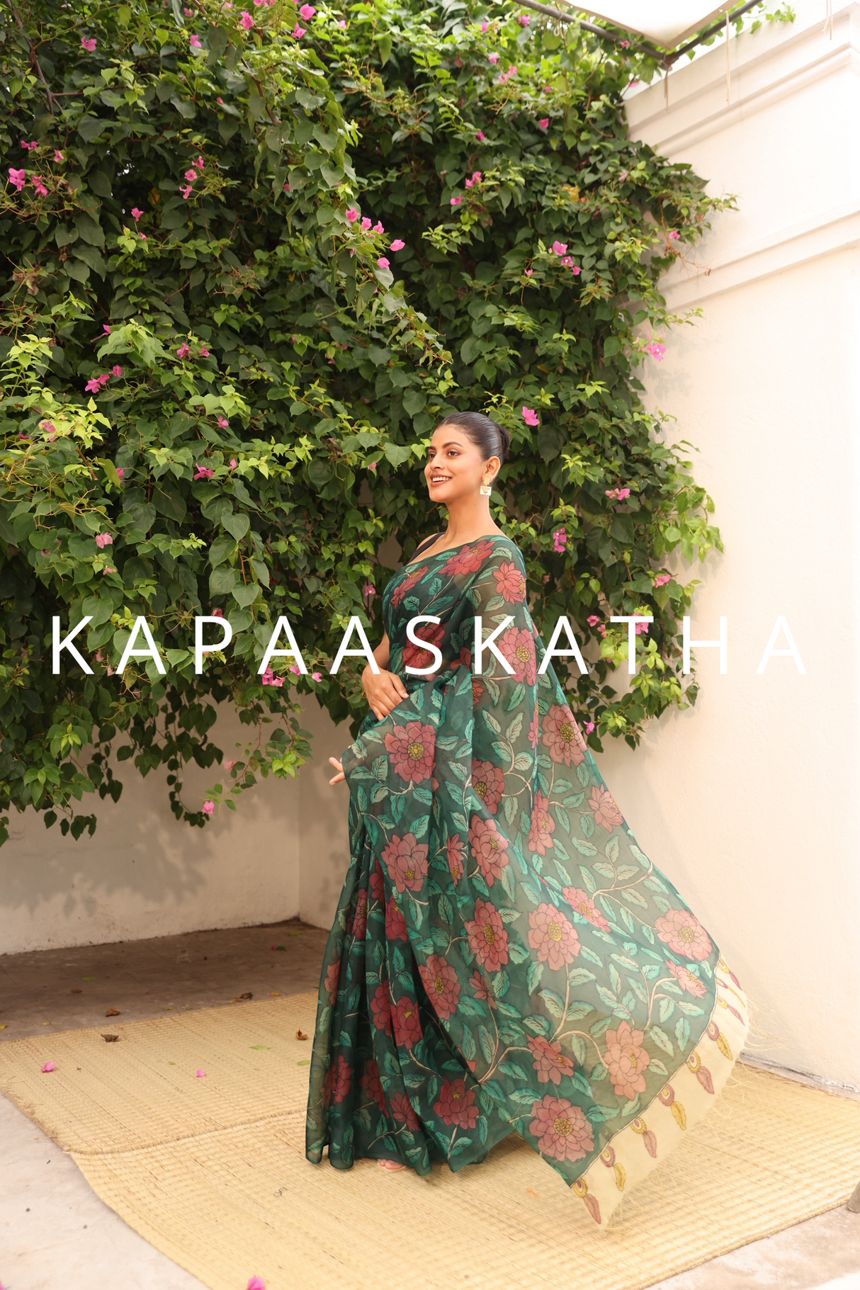 designer-organza-kalamkari-saree