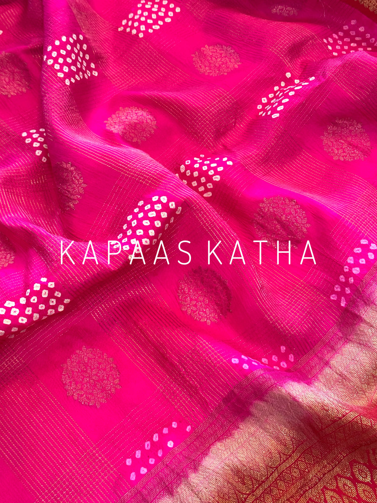 elegant-kanjivaram-pure-bandhani-saree