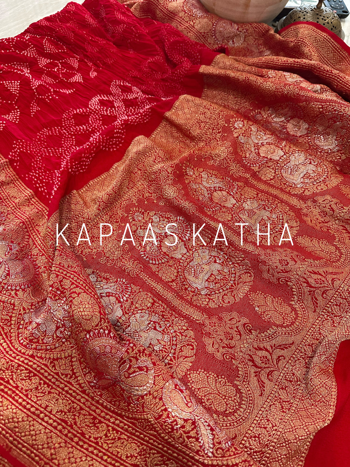 elegant-red-bandhani-saree