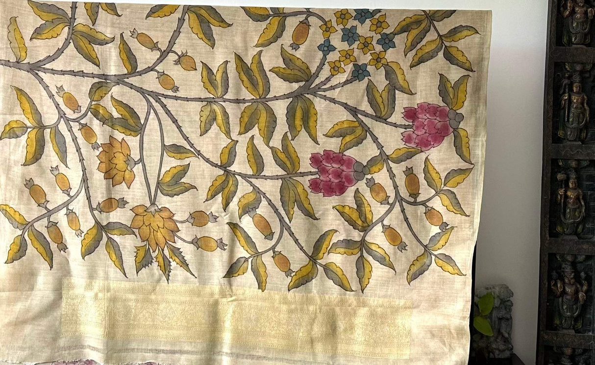 floral-banarsee-munga-silk-kalamkari-saree-side-border