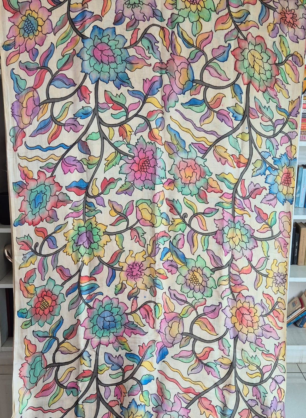 Vibrant and Bestselling Floral Pure Gajji Silk Kalamkari Saree