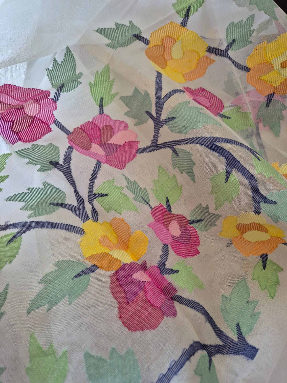 floral-theme-handloom-off-white-muslin-silk-jamdani-dupatta