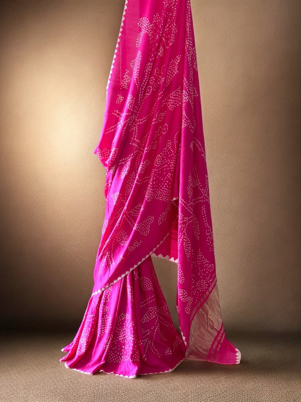 floral-theme-pink-pure-gajji-silk-bandhani-saree