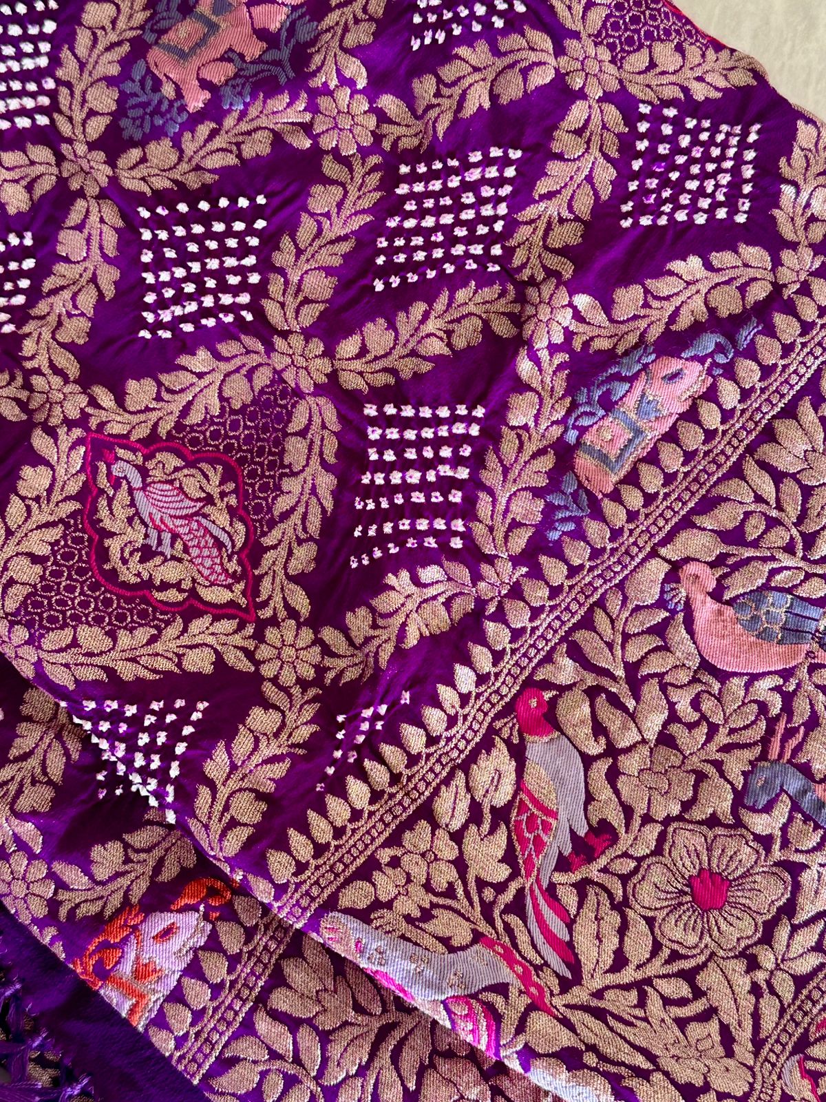 fuchsia-bloom-pure-banarsi-georgette-meenakari-bandhani-dupatta-violet