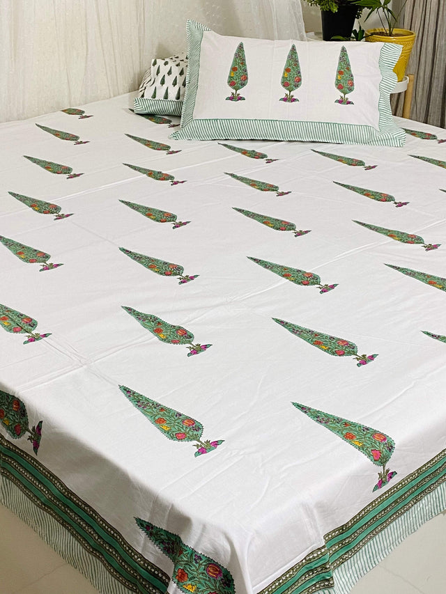 full-green-tree-king-cotton-bedsheet-full-view