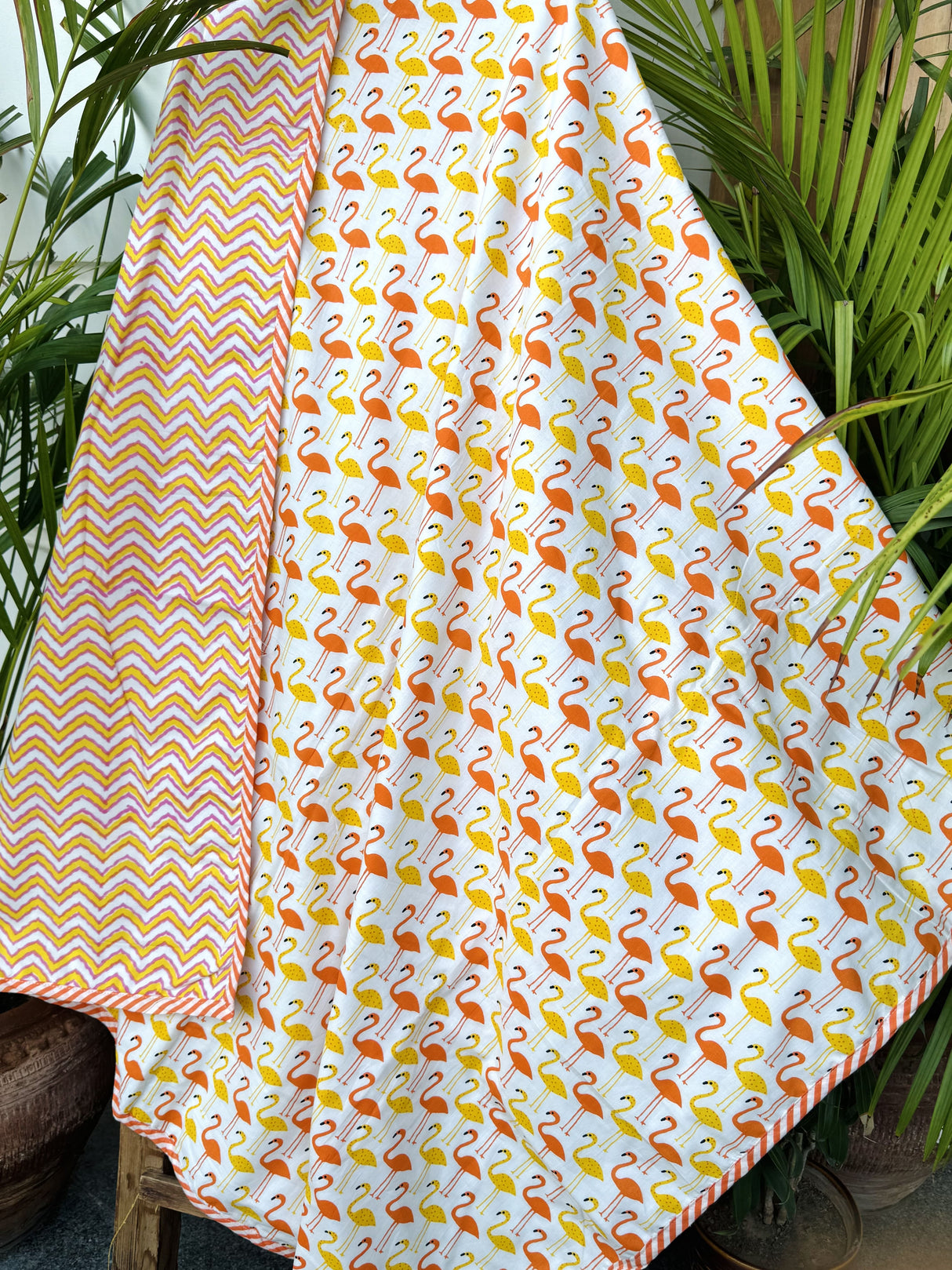 fun-flamingo-print-orange-yellow-kids-dohar