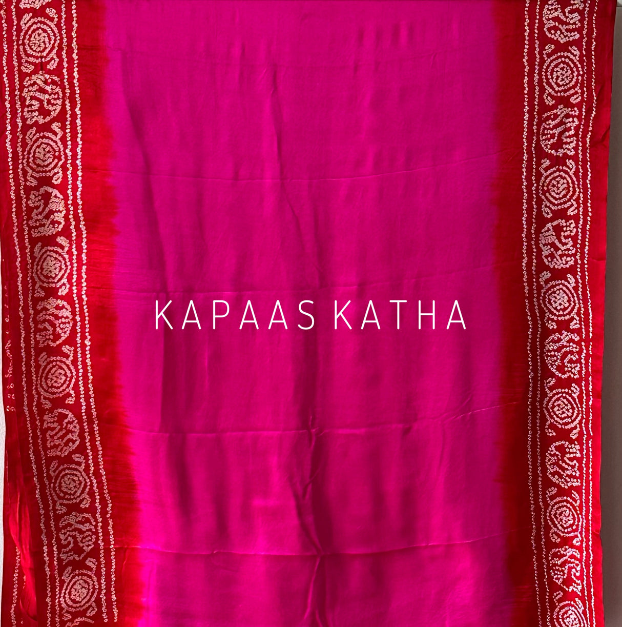gajji-silk-bandhani-saree-rani-pink-red