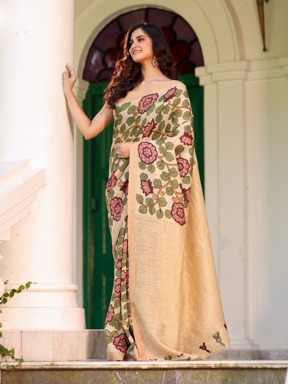 garden-of-grace-handloom-matka-silk-floral-kalamkari-saree