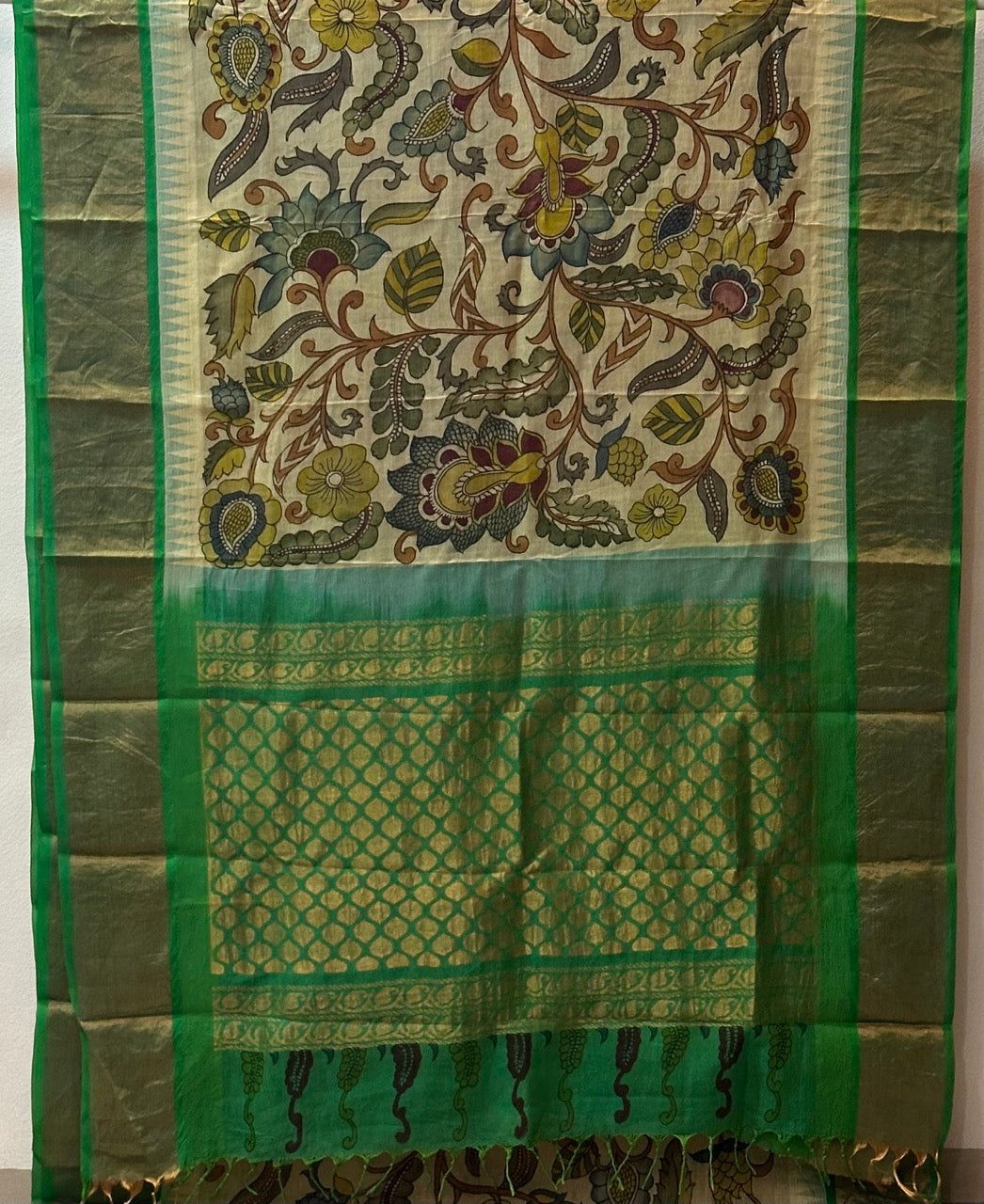 green-chettinad-silk-cotton-kalamkari-saree-full-view