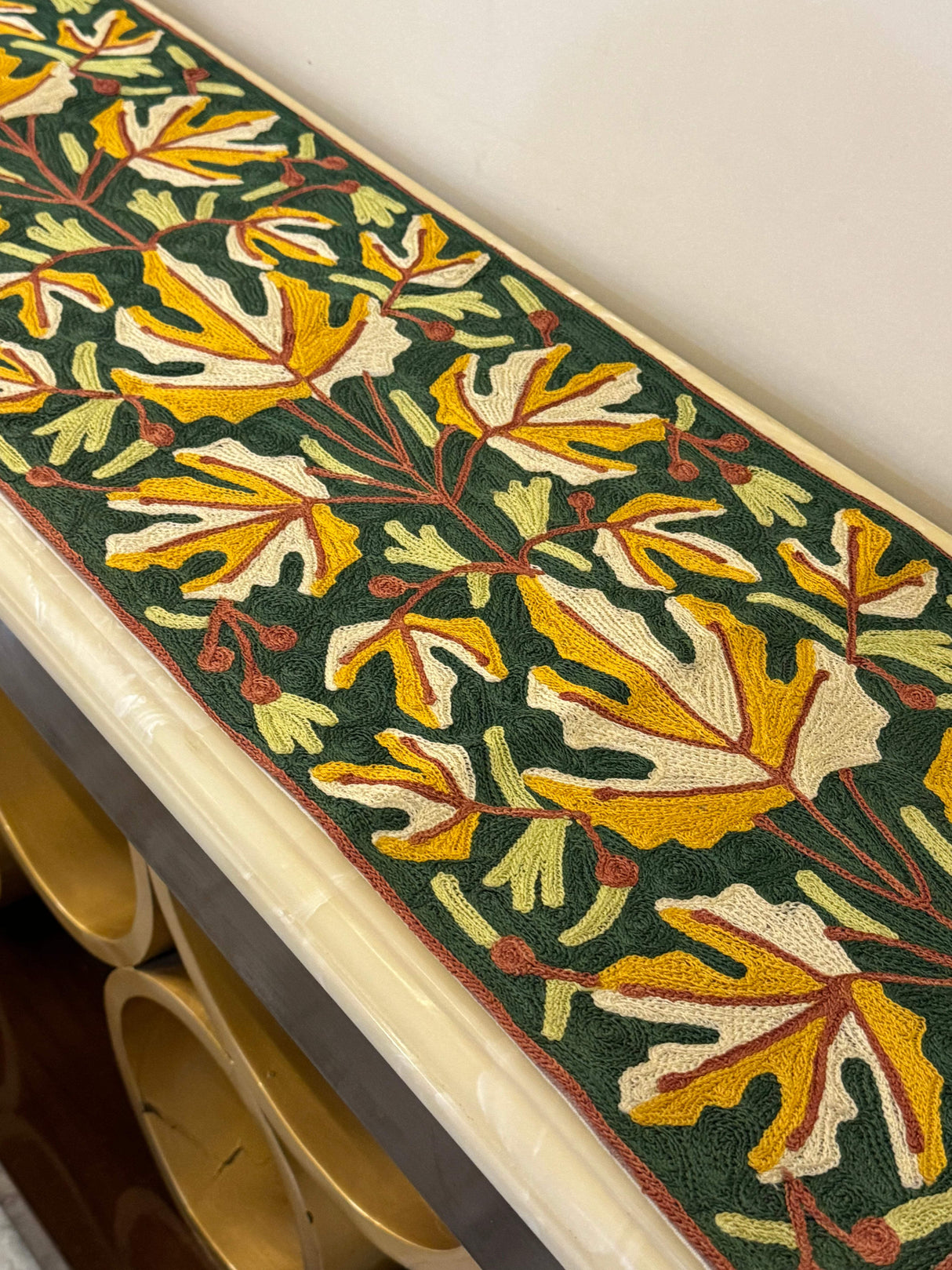 green-theme-kashmiri-embroidery-table-runner-side-view