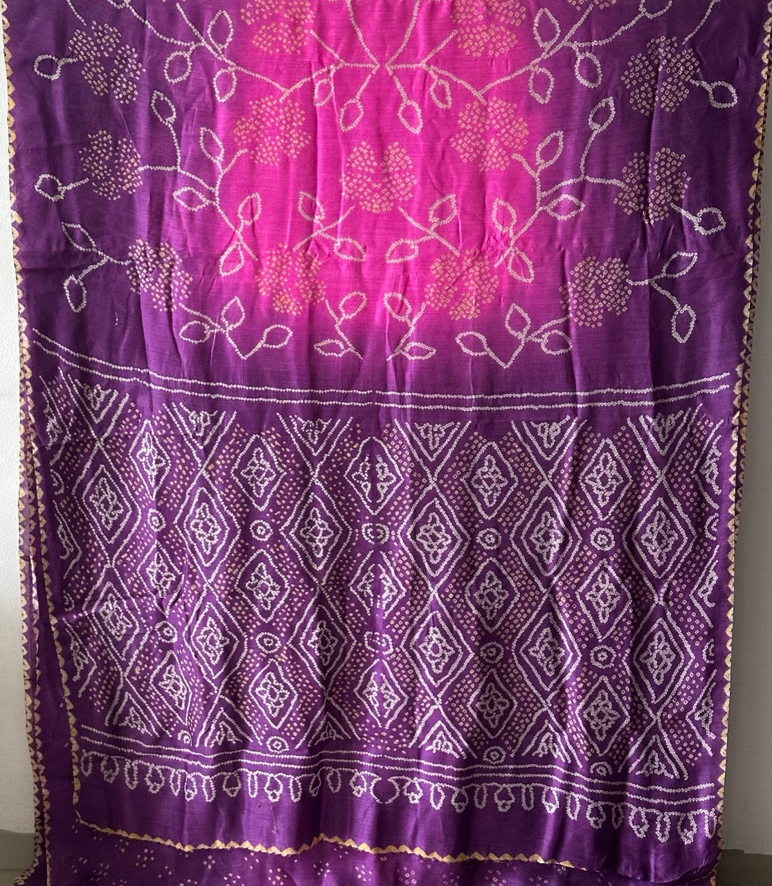 gulab-leher-dual-shade-munga-silk-bandhani-saree