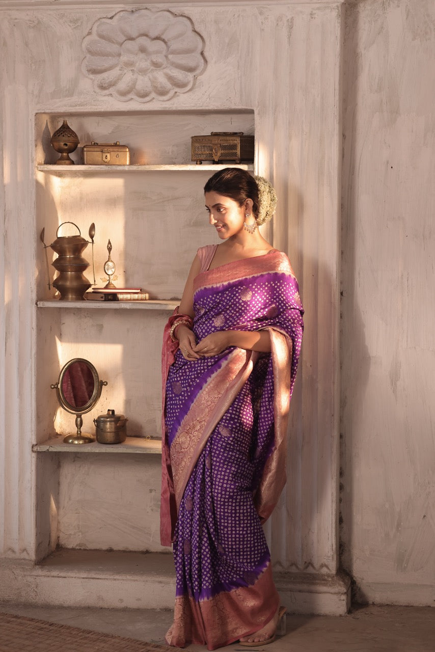 gulab-neelima-gorgeous-banarasi-silk-bandhani-saree