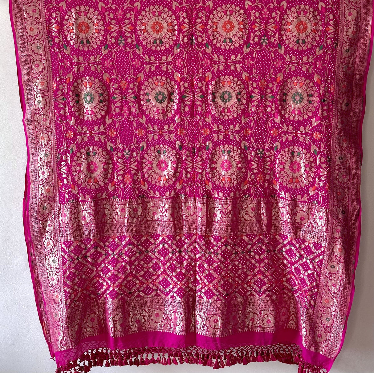 gulabi-rani-pink-meenakari-dupatta-banarasi