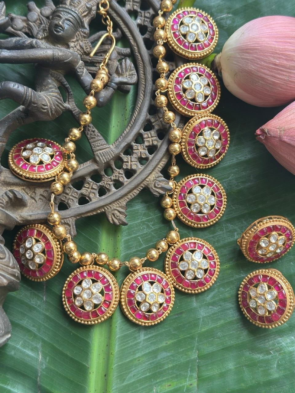 gulzaar-mohini-moissanite-polki-92-5-silver-necklace-set