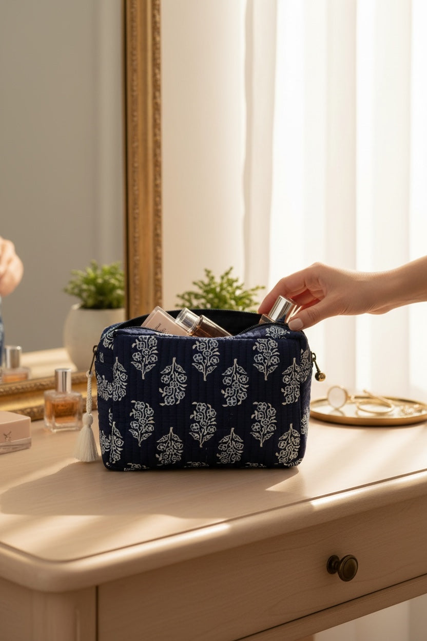 hand-blockprinted-indigo-vine-quilted-storage-pouch