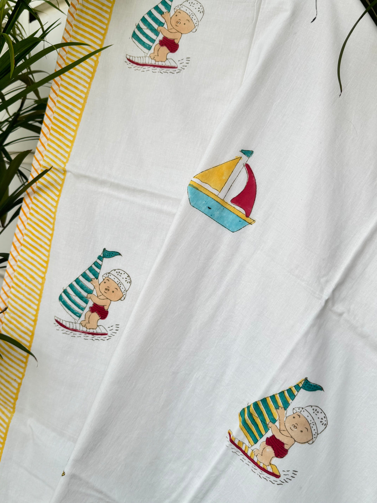 beach theme reversible dohar breathable fabric for newborn baby