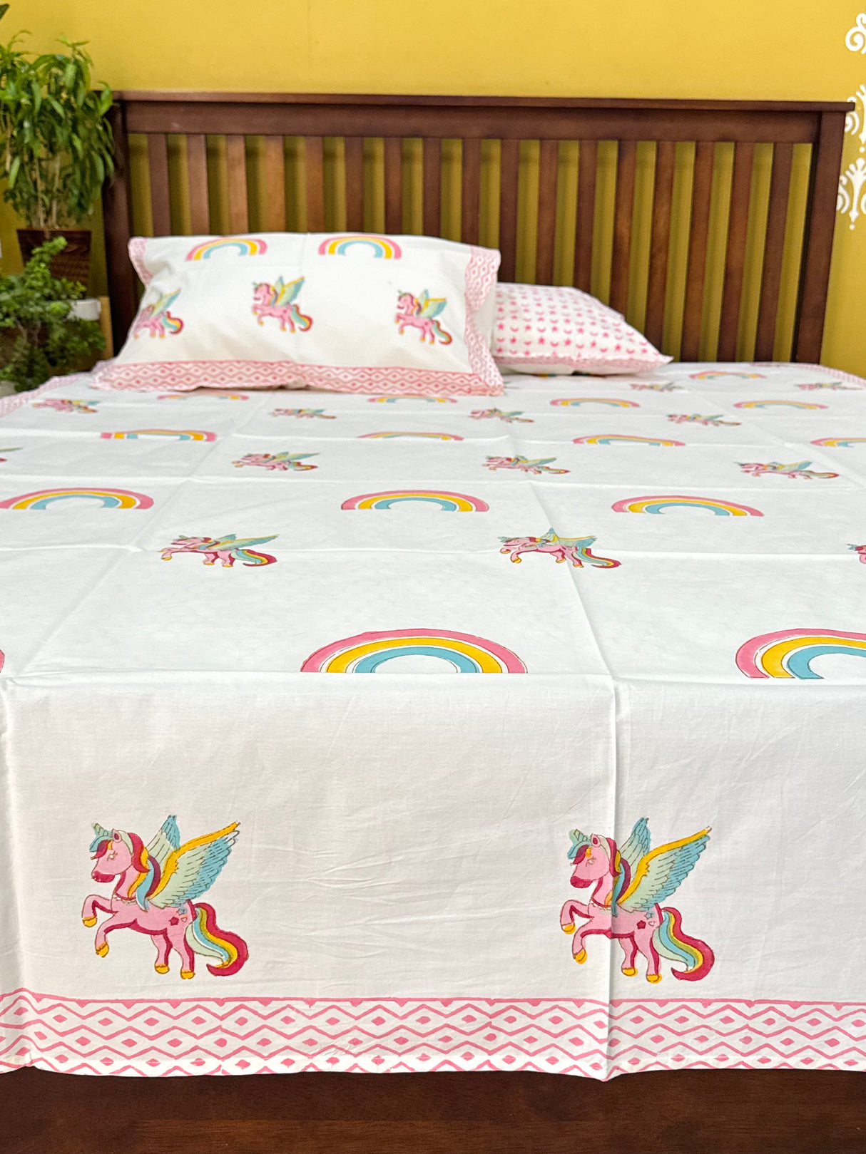 handblock-printed-kids-cotton-bedsheet-unicorn-rainbow