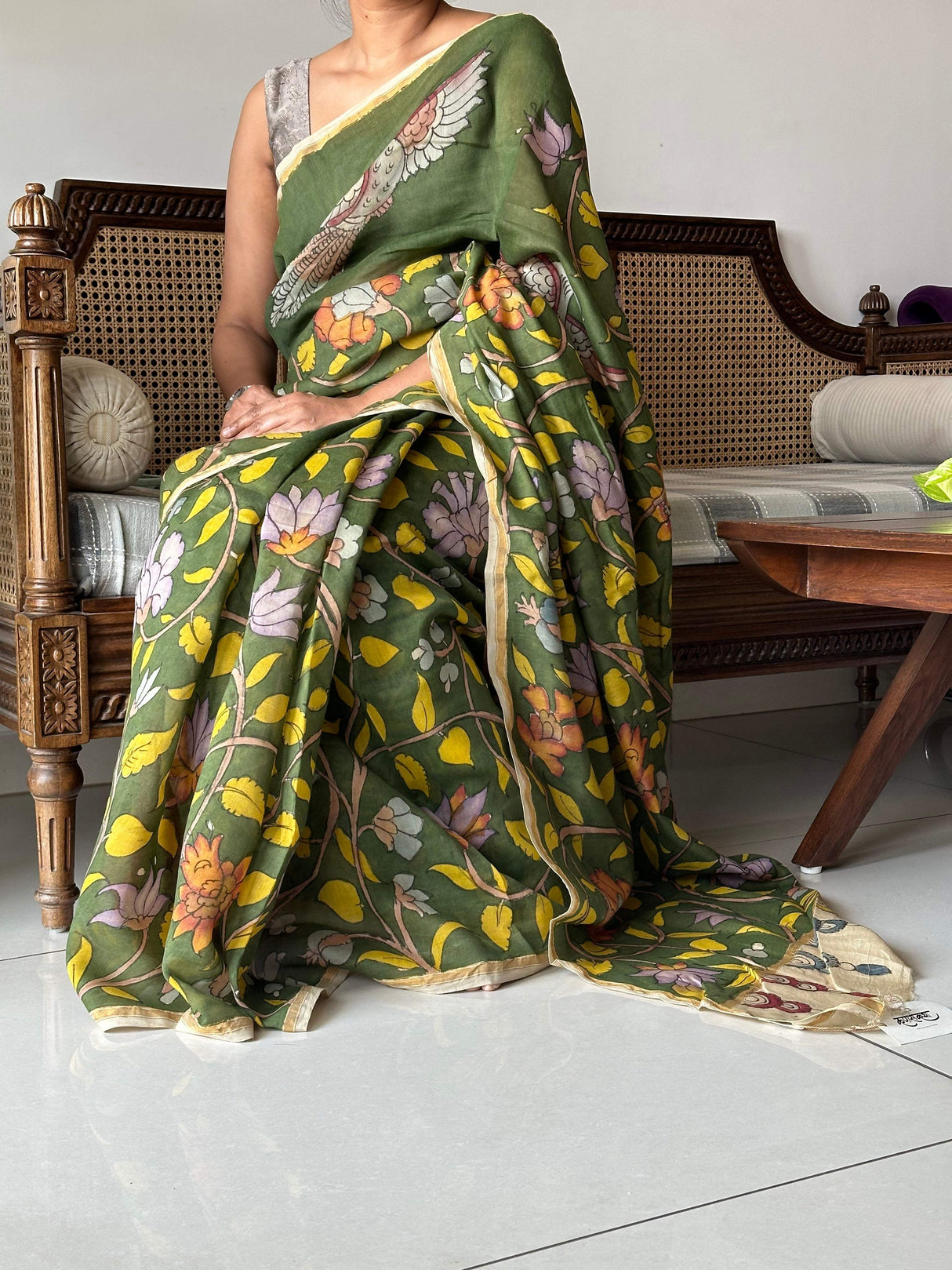 handloom-chanderi-cotton-silk-kalamkari-saree-close-up-view