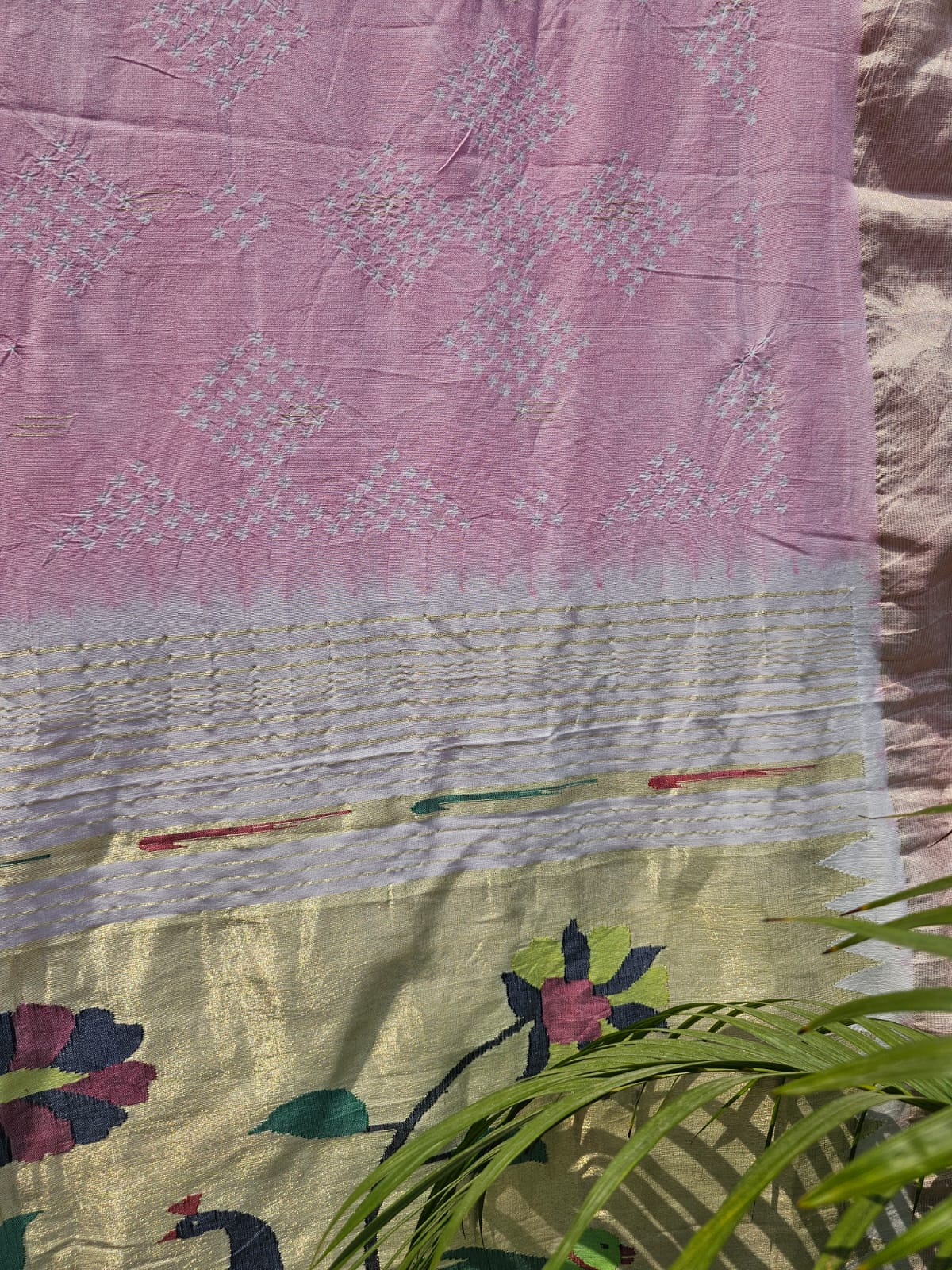 handloom-cotton-paithani-bandhani-saree-in-soft-pink-colour