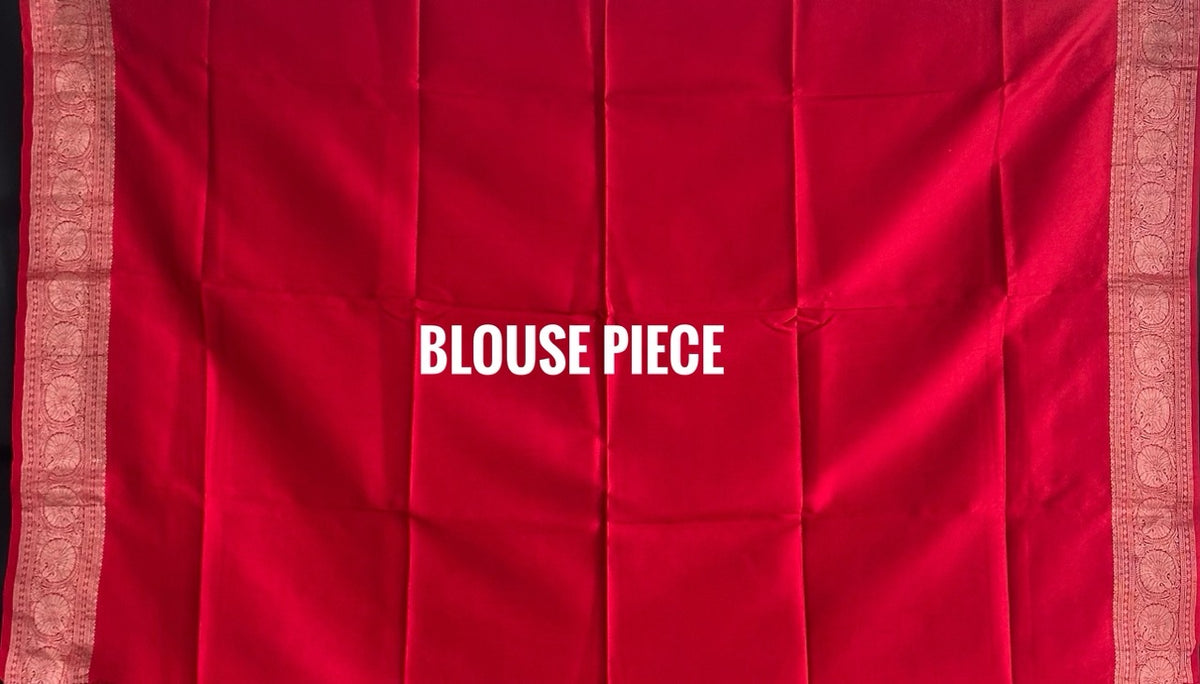 Buy pure Vasundhara silk Bandhani saree in royal blue with contrast crimson red zari border & rich pallu. Authentic handwoven luxury online at Kapaas Katha.