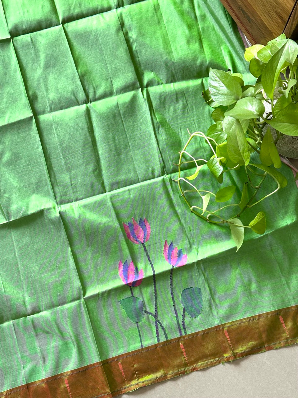 hariyali-pushprekha-handloom-silk-paithani-blouse-piece