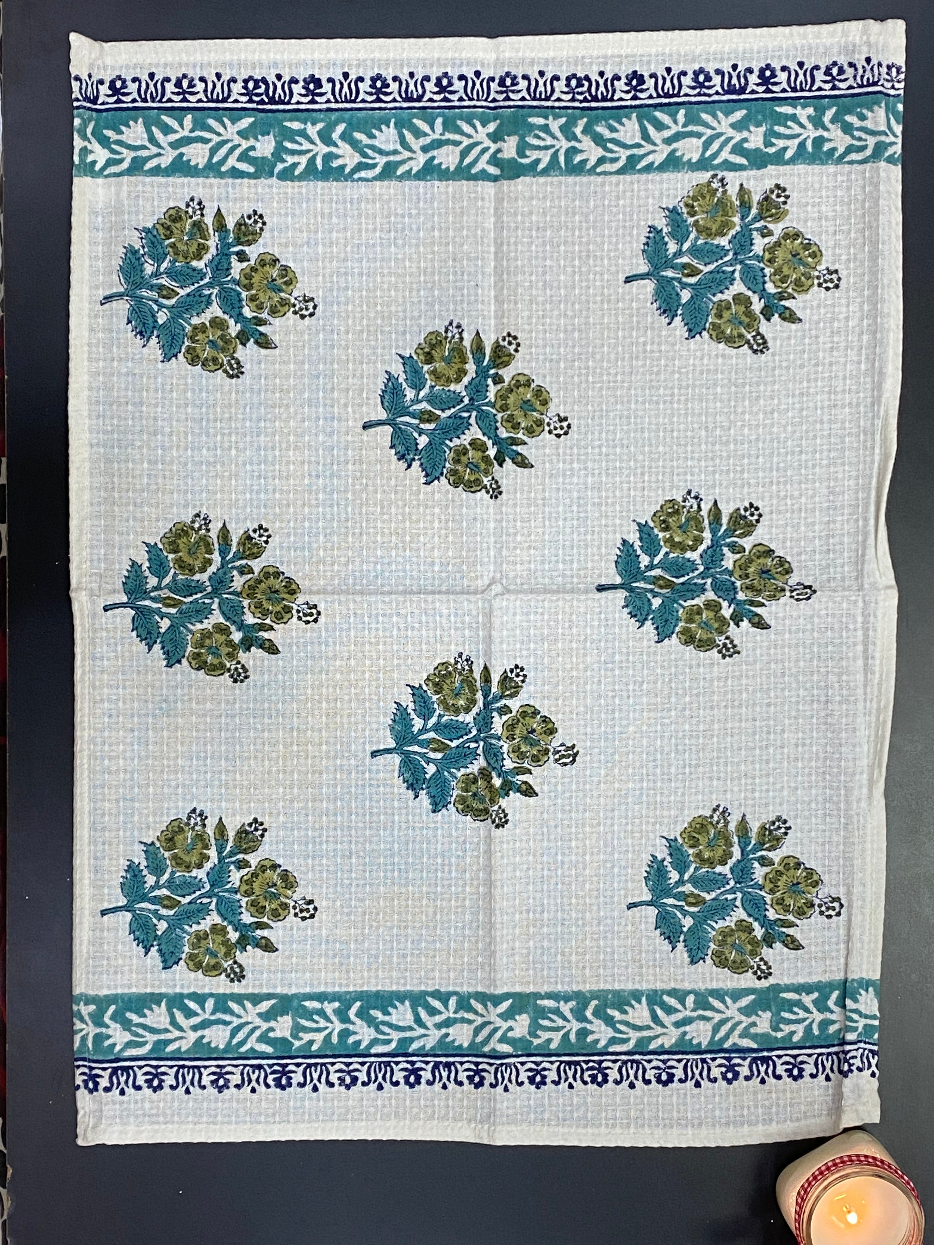 Pair of Blockprint Cotton Hand Towel