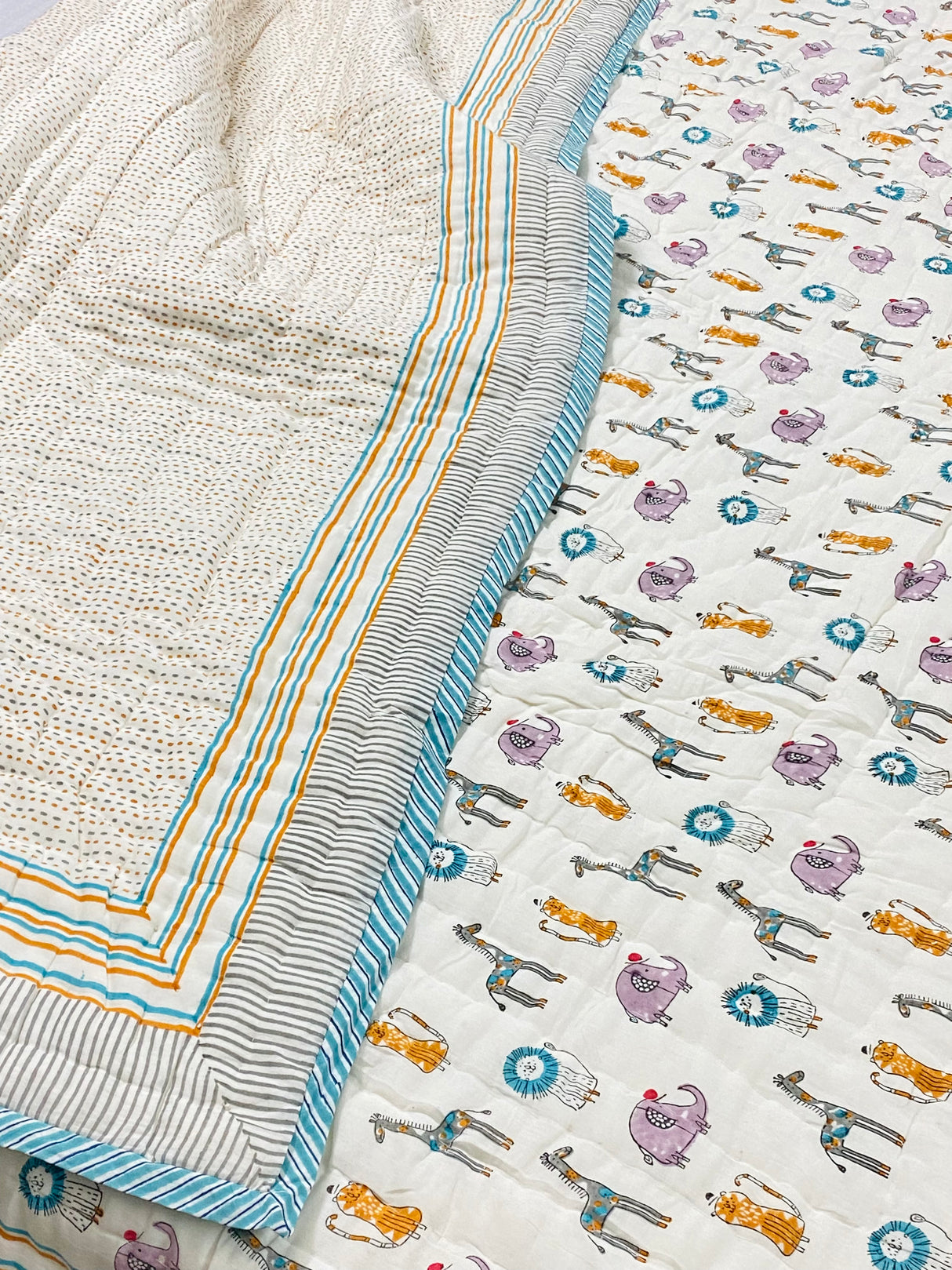 Animals Bedding Set- Blockprint
