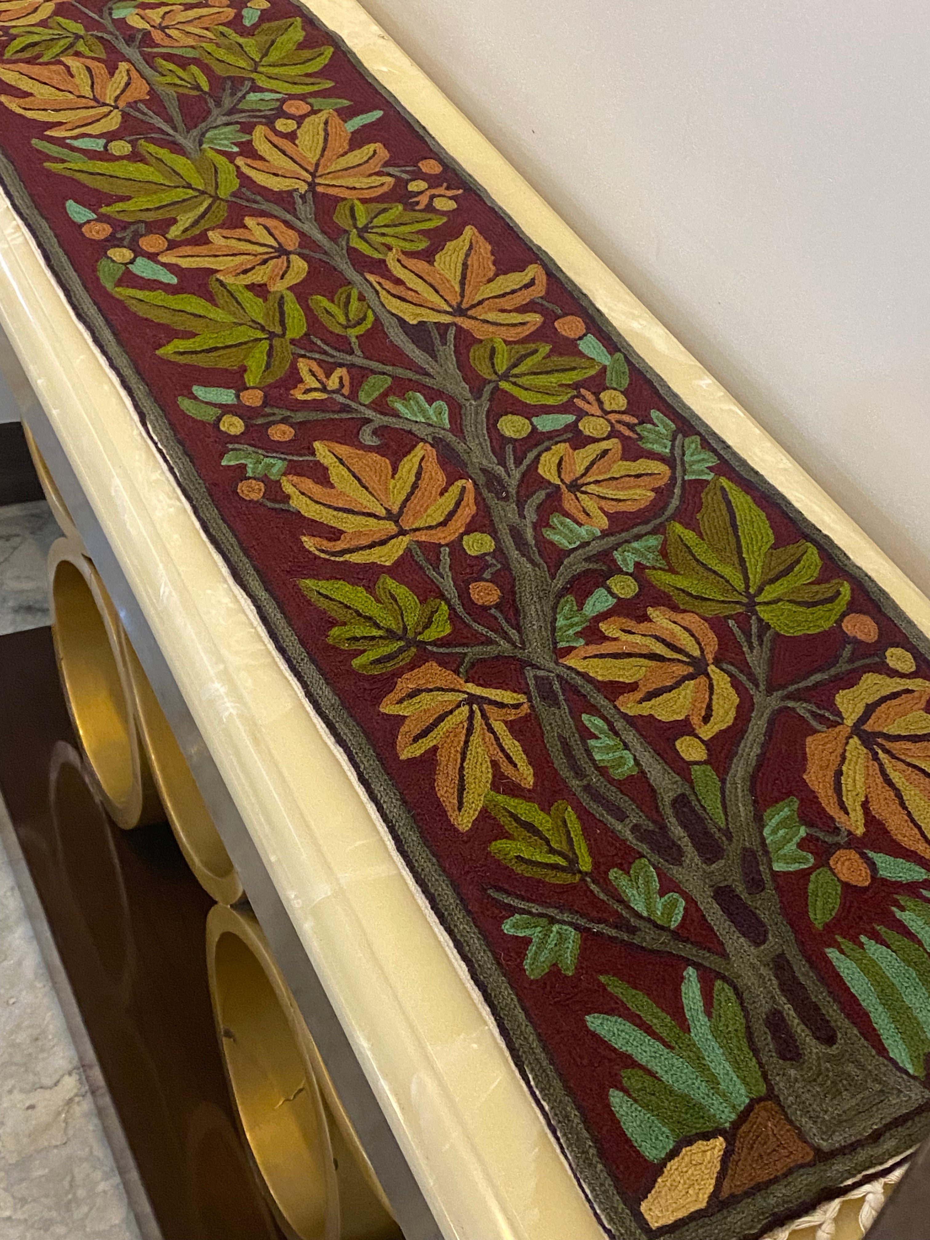 Kashmiri Embroidery Table Runner (74*12 inches)