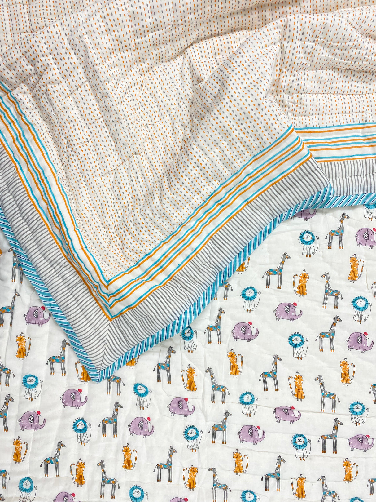 Animals Bedding Set- Blockprint