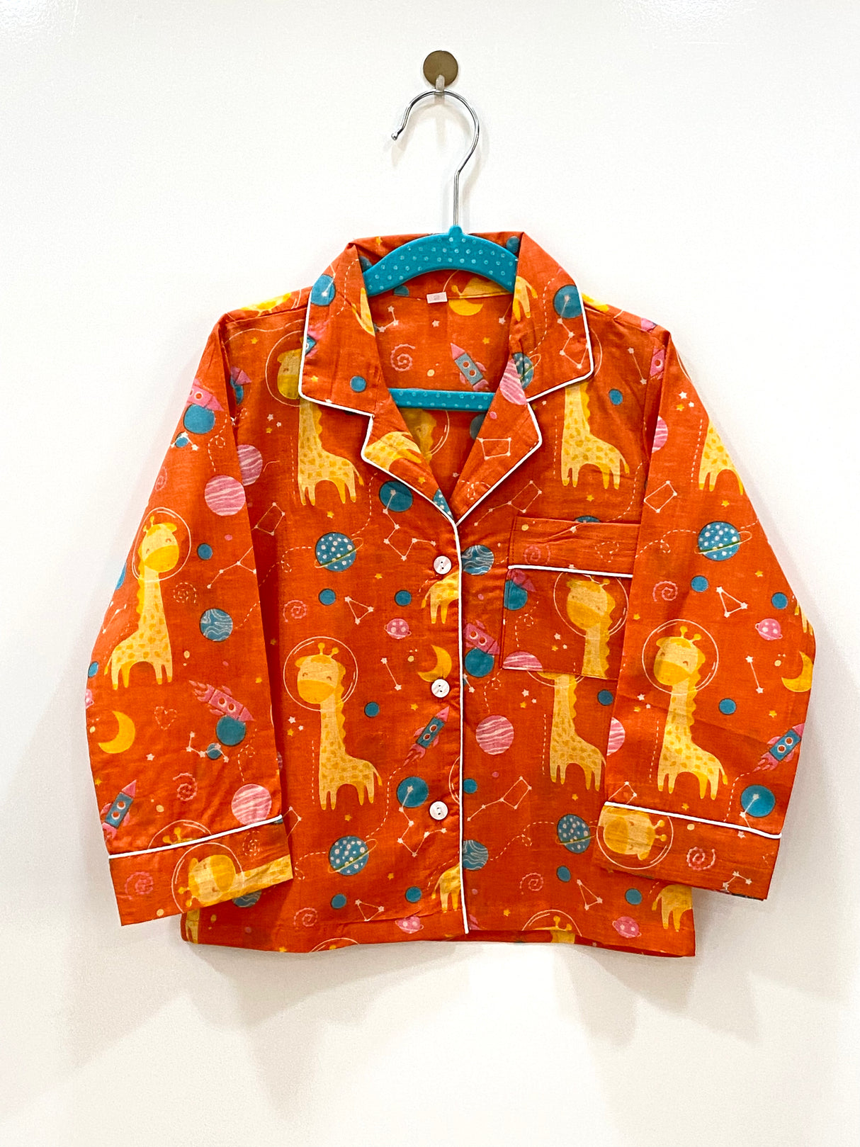 Orange Giraffe Kids Night Suit Set