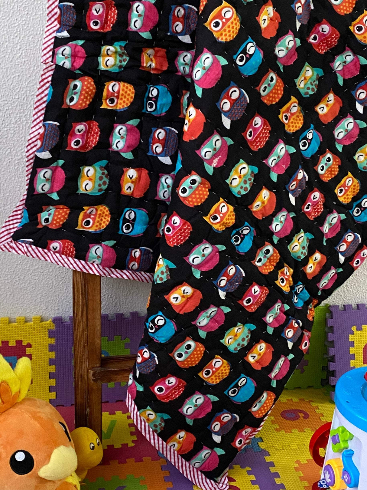 Black & White Owl Cotton Kids Quilt