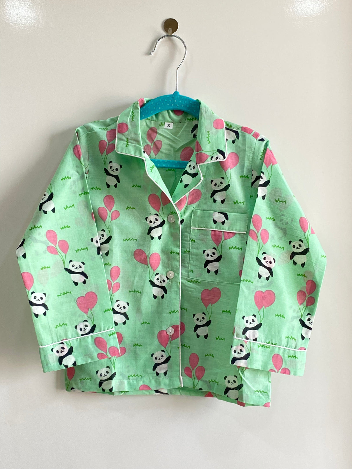 Green Panda Kids Night Suit Set